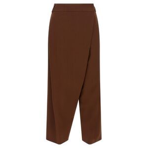 Alberto Biani Brown Wool Cropped Women's Pants